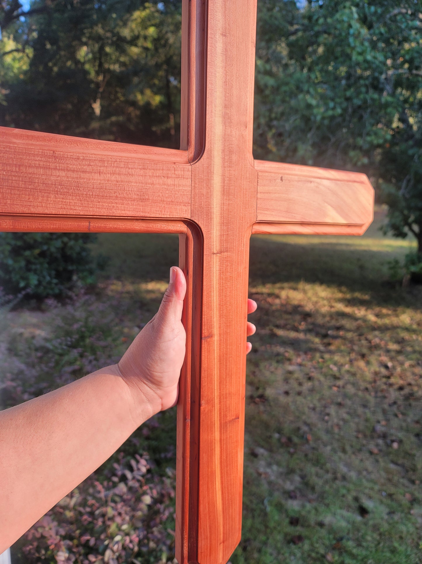 Large Cedar cross rounded edges 18 inches x 24 inches