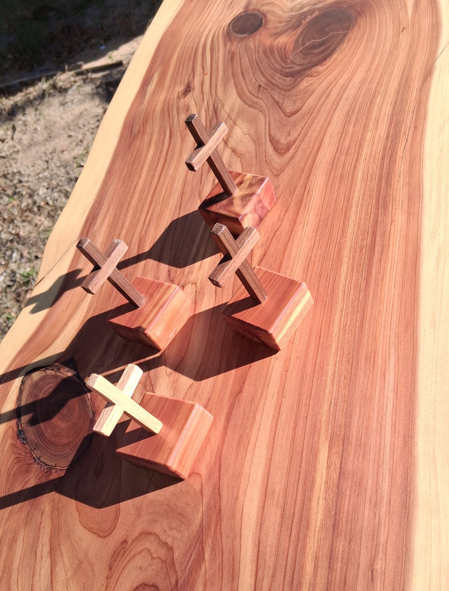 Mini Oak Cross/base