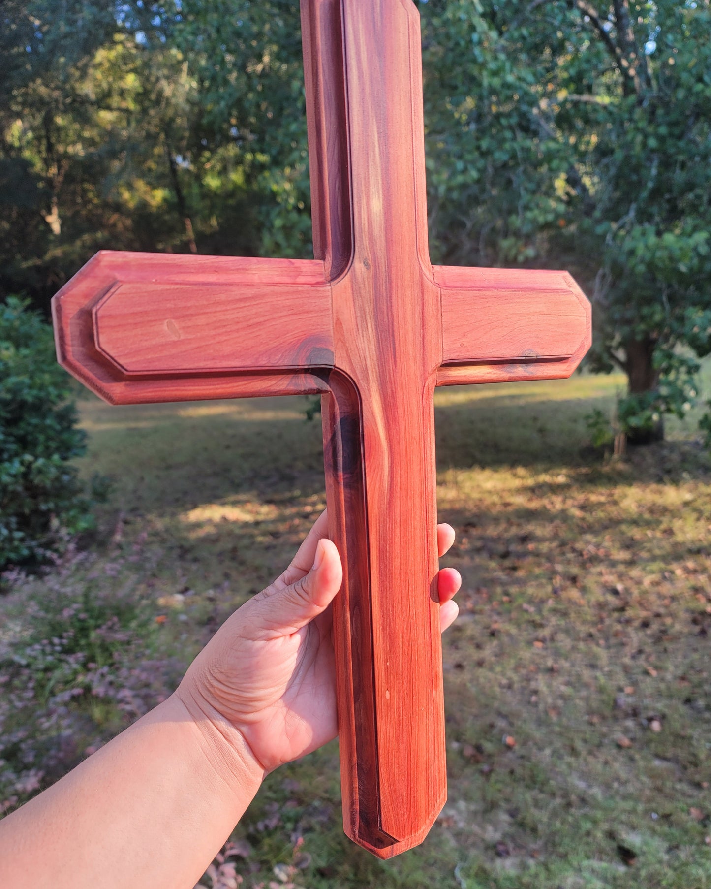 Medium Cedar Cross round edges. 12 inch x 18 inch.