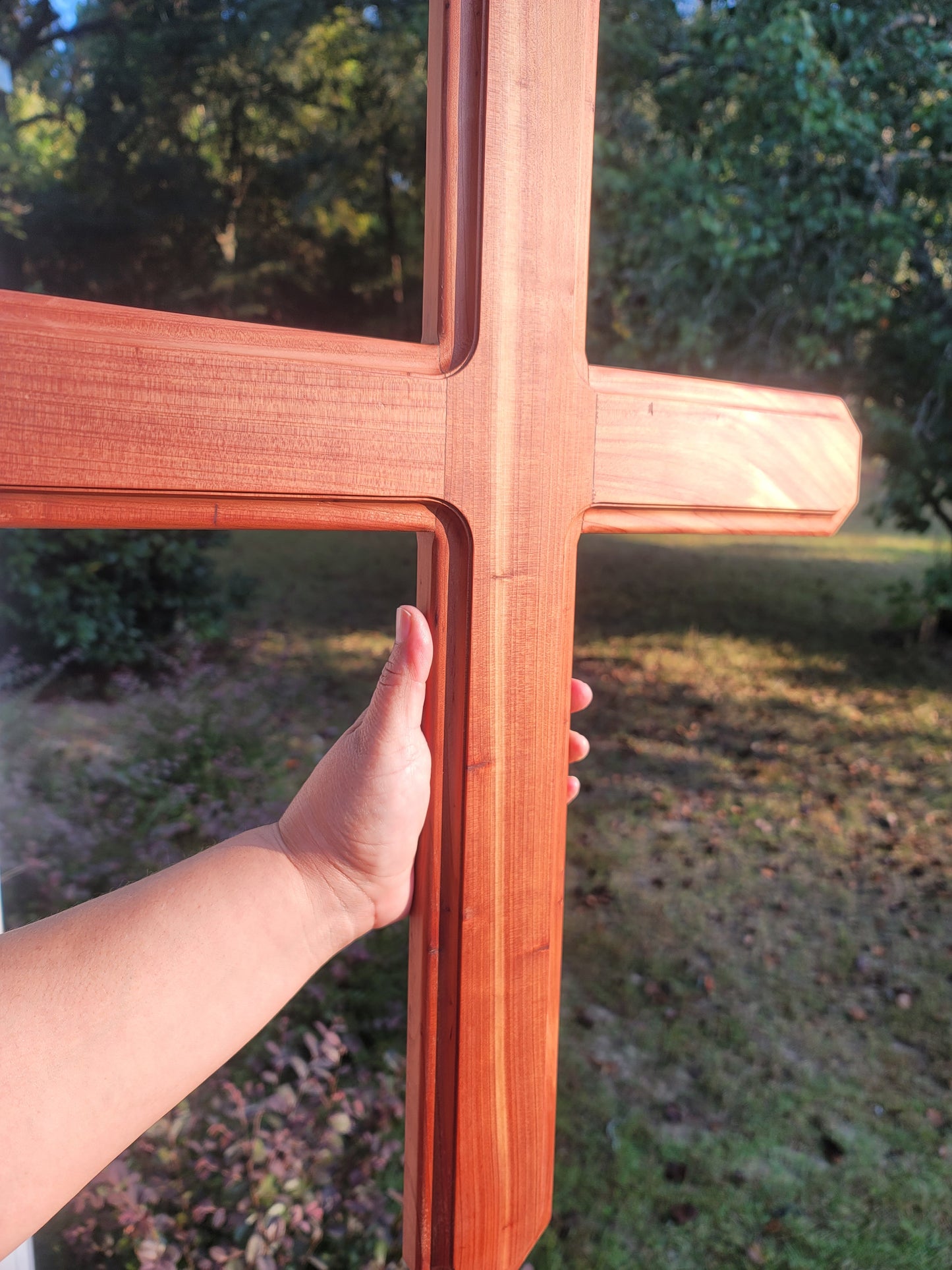 Large Cedar cross rounded edges 18 inches x 24 inches