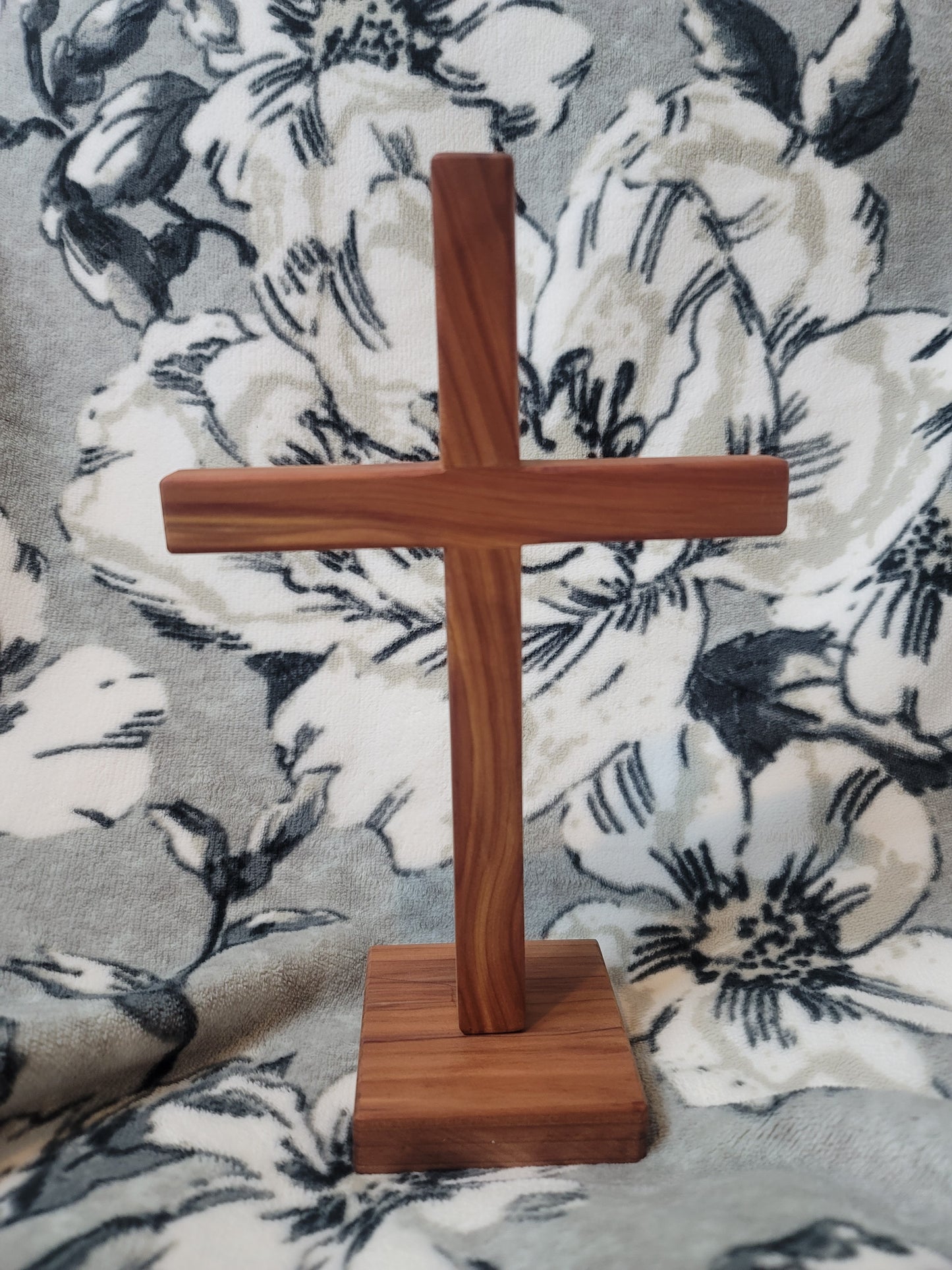Small Cedar Cross on base.