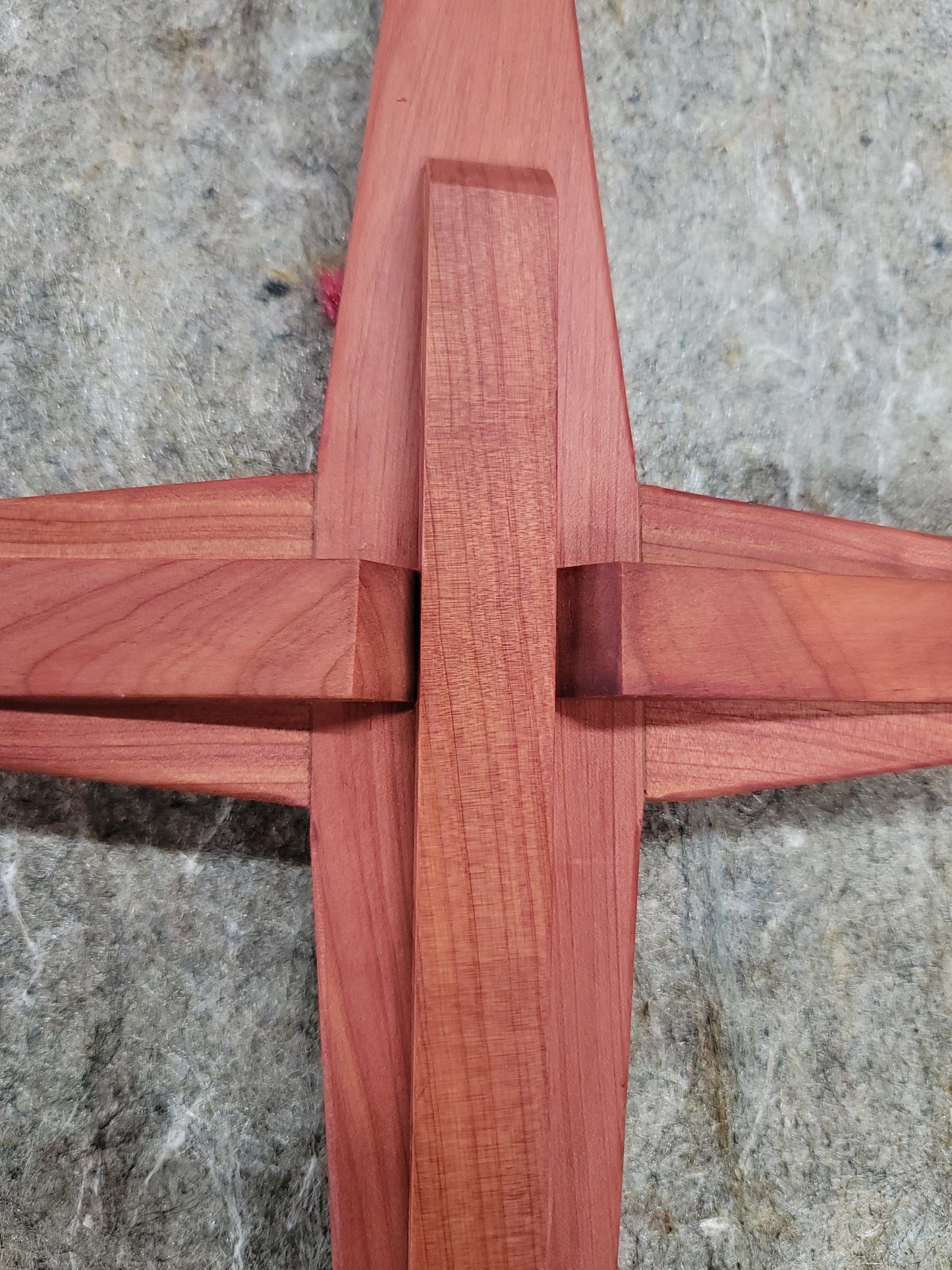 Large Tapered w/Angel Cedar Cross 12 in x 18 in.