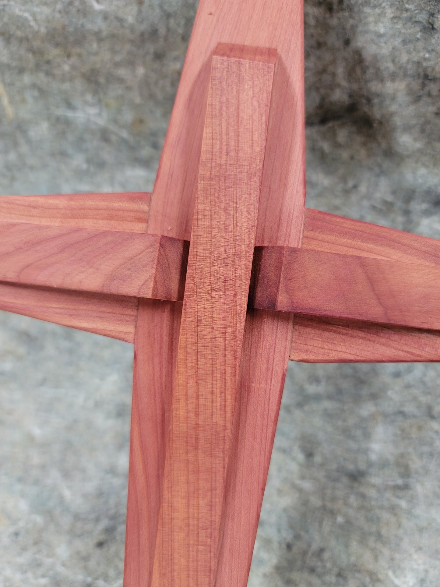 Large Tapered w/Angel Cedar Cross 12 in x 18 in.